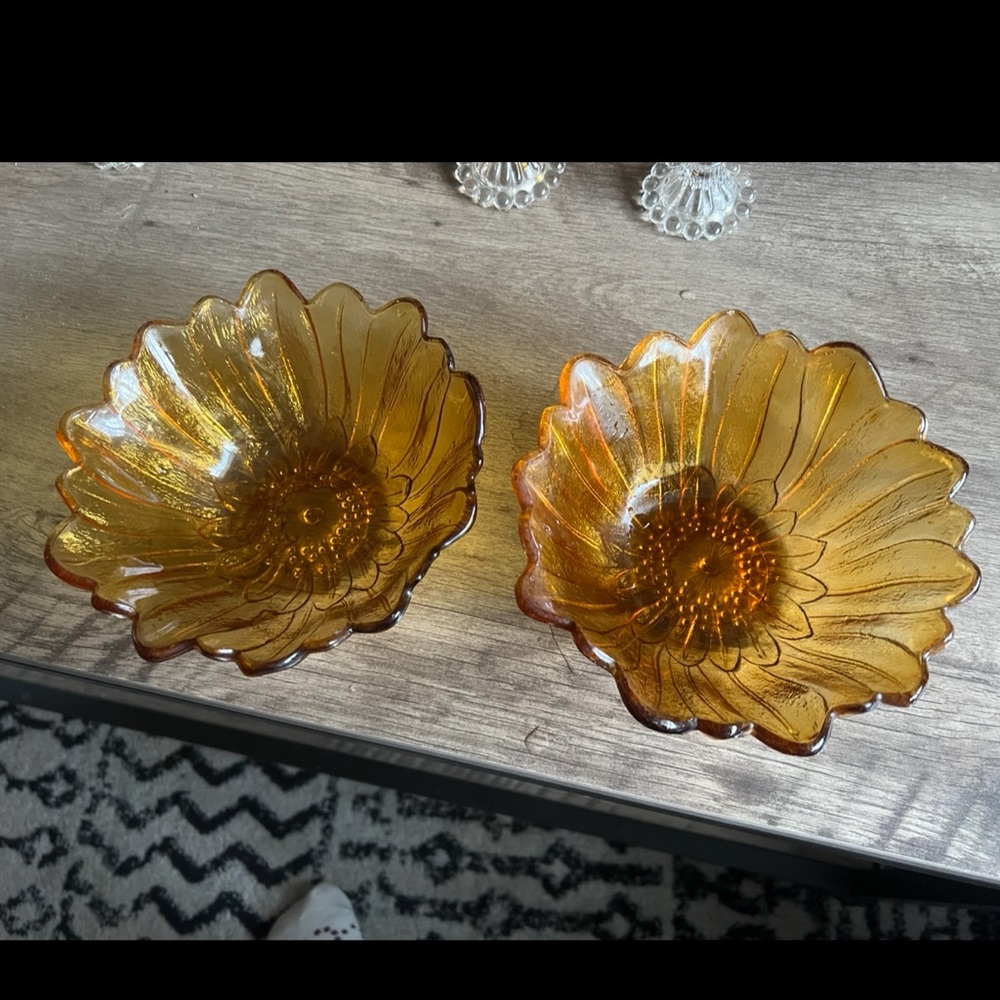 Carnival glass bowls